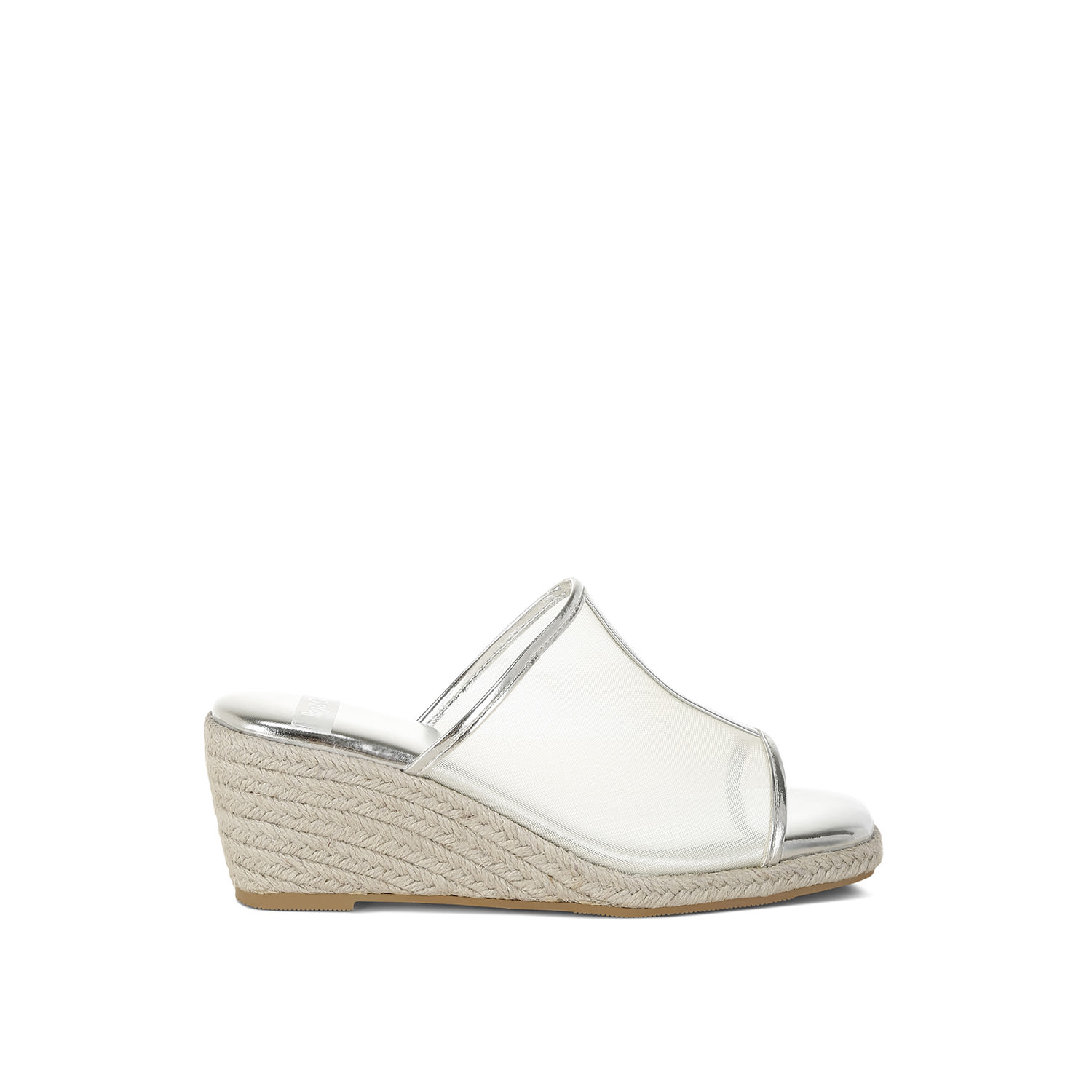 Rag & Co Women's Seraphine Breathable Mesh Slip-on Wedges In Silver In Silver