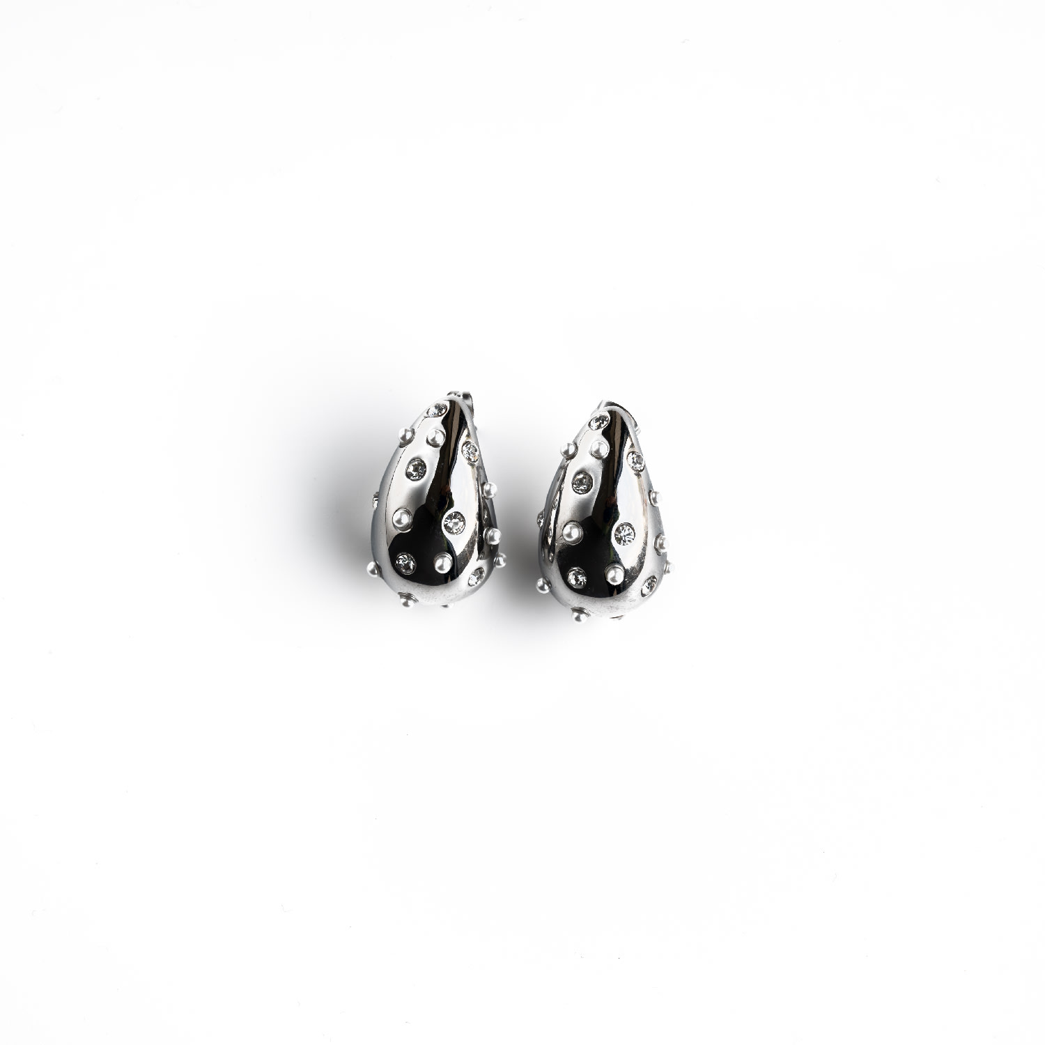 Superdivajewellery Women's Teja Silver Gemstone Pear Drop Earrings In Silver