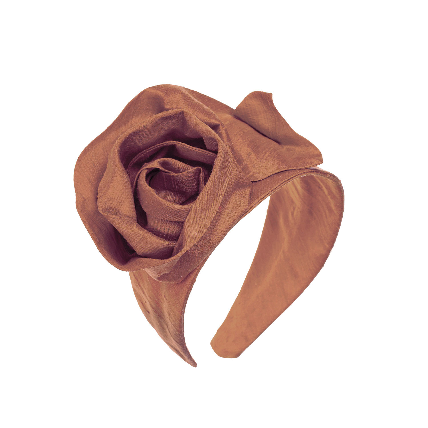 Sibi Hats Women's Rose Gold / Yellow / Orange Call Me Rosy - Salmon Silk Headband In Multi