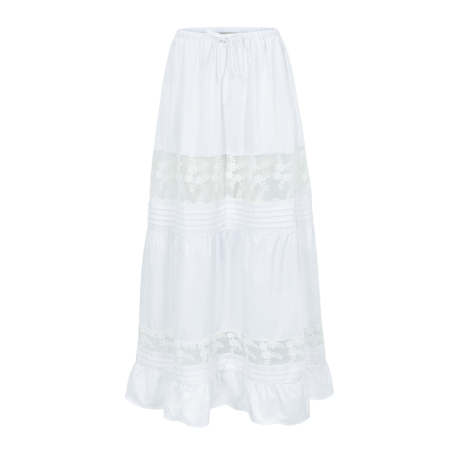 The Etta Collection Women's Madalena Maxi Skirt In White