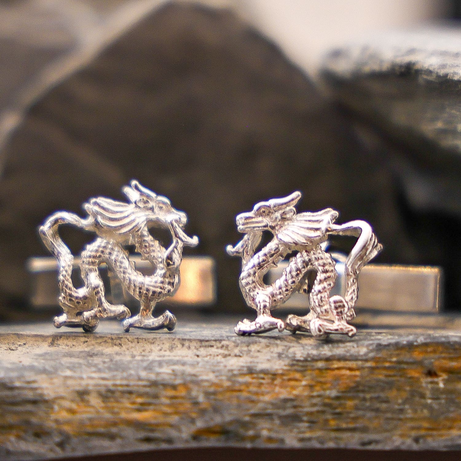 silver925 oriental dragonマネークリップ Oriental Dragon Cufflinks In Solid Sterling Silver | Simon Kemp
