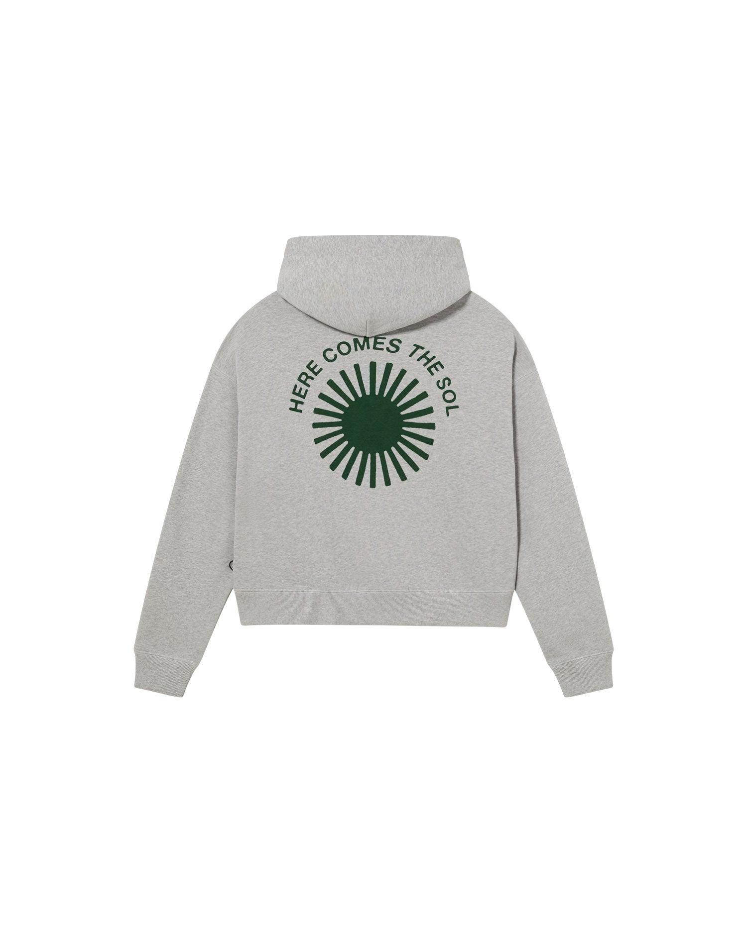 Thinking Mu Women's Grey Hooded Sweatshirt Retro Sun Valeria In Grey