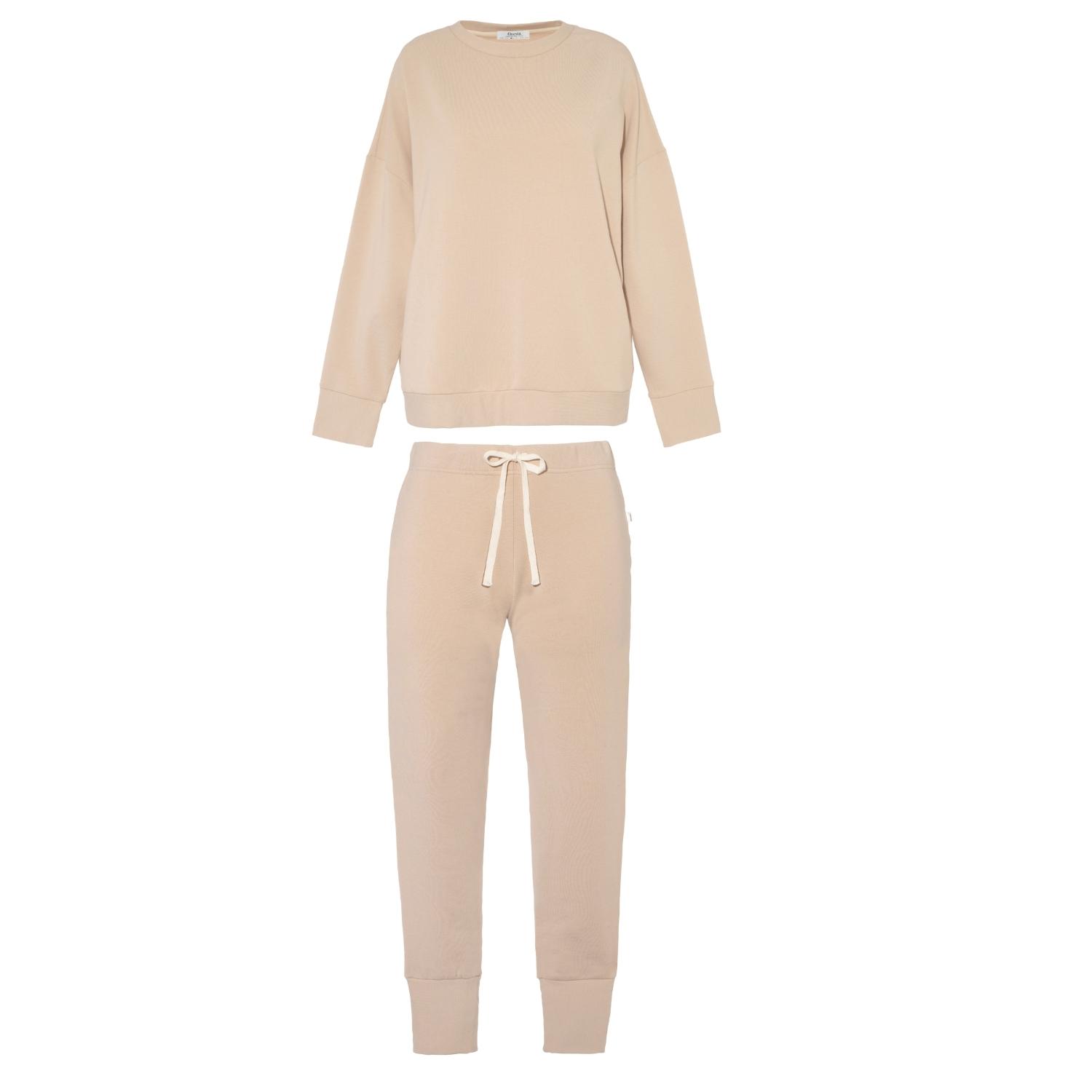 Onesta Women's Neutrals Sandbeige Tencel Loungewear Set In Brown