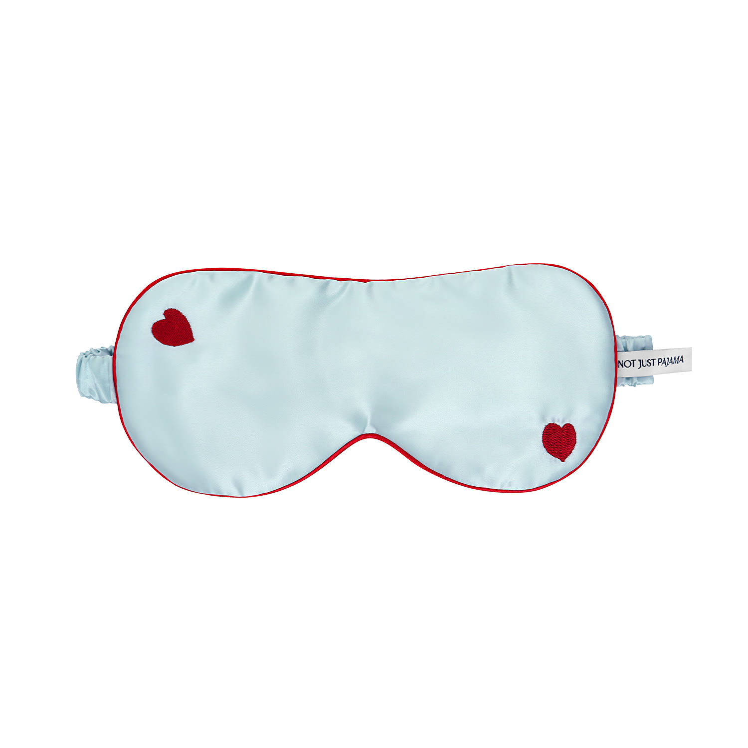 Not Just Pajama Women's Little Heart Silk Sleeping Eye Mask - Blue In Blue