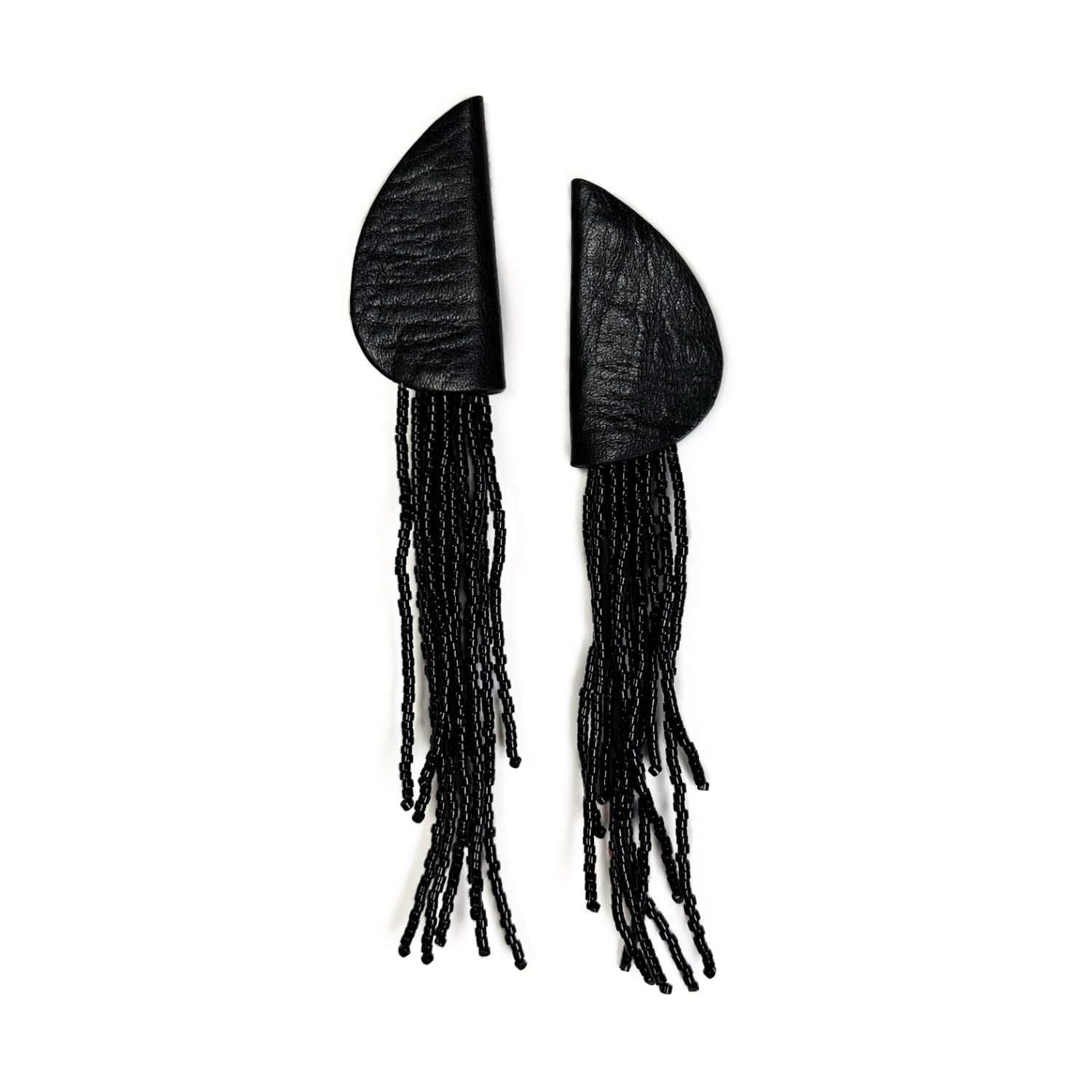 Waiwai Women's Flowline Beaded Dangle Earrings Black
