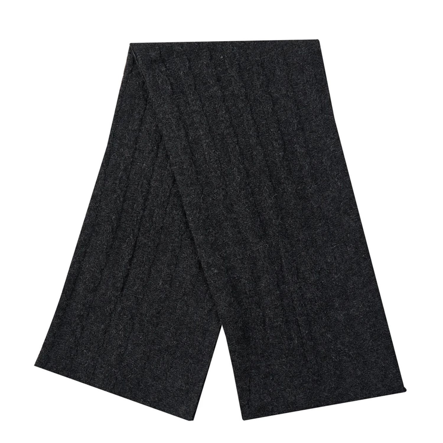 Mohair&angora Men's Mohair Scarf Myra Grey