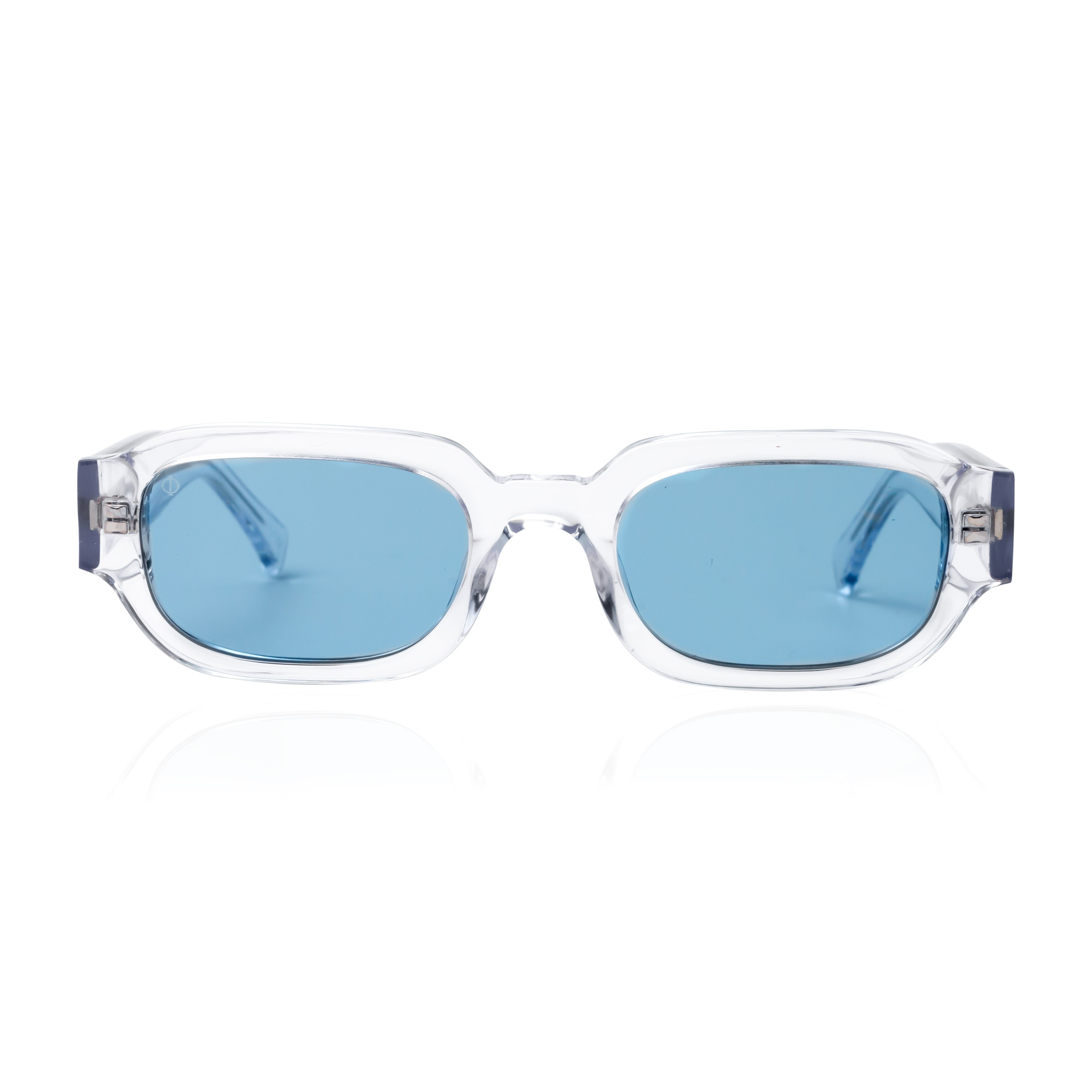 Faos Concept Men's Mykonos In Crystal Grey With Kyano Blue Lenses