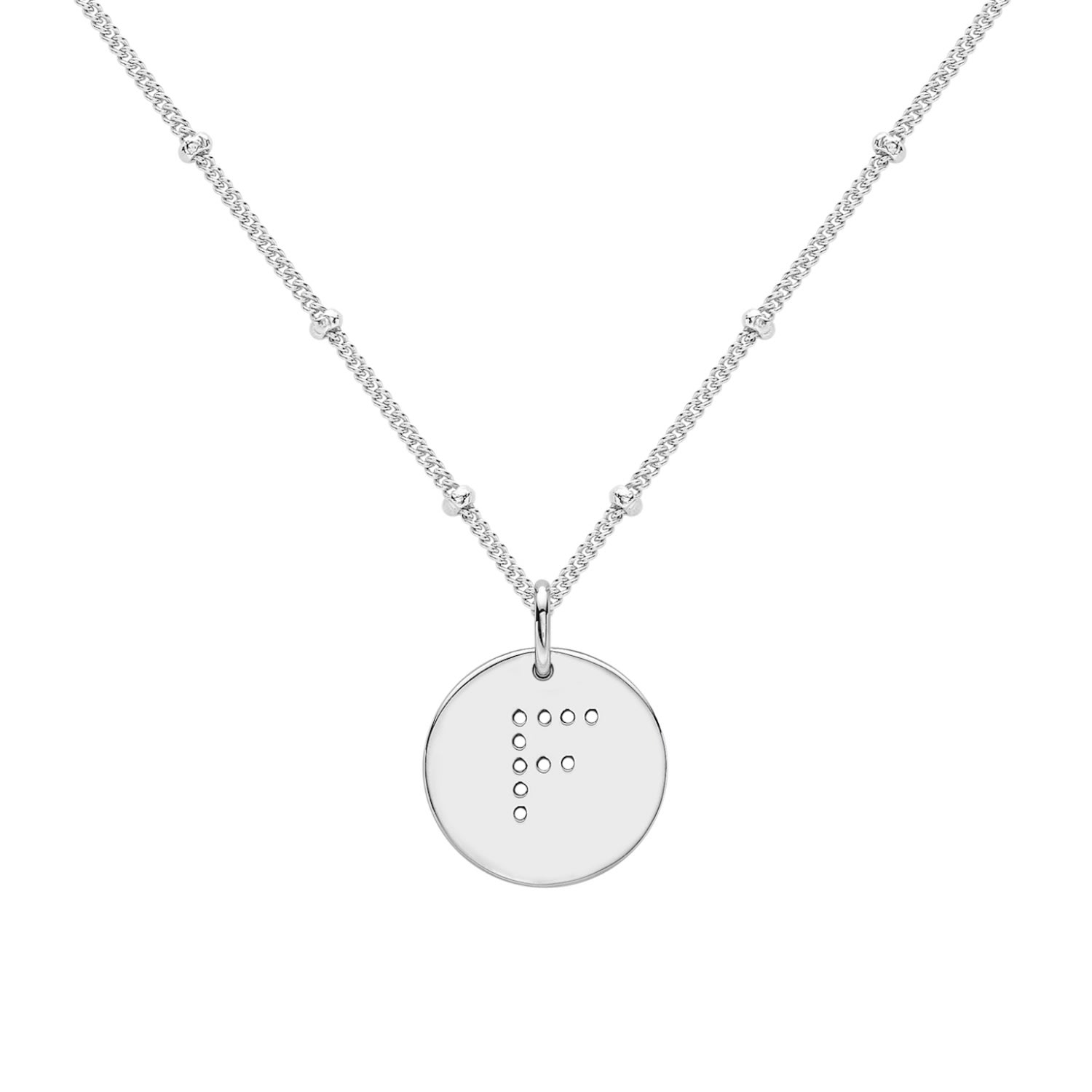 Women’s Silver Alphabet F Necklace Neola Design