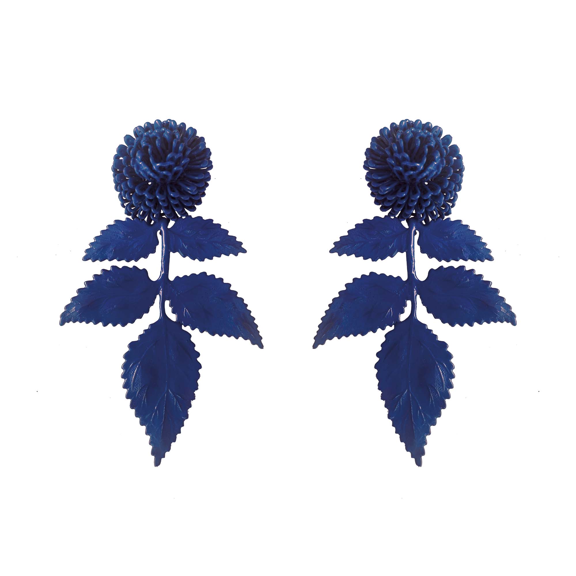 Pat’s Jewelry Women's Blue Leaf Earrings In Blue
