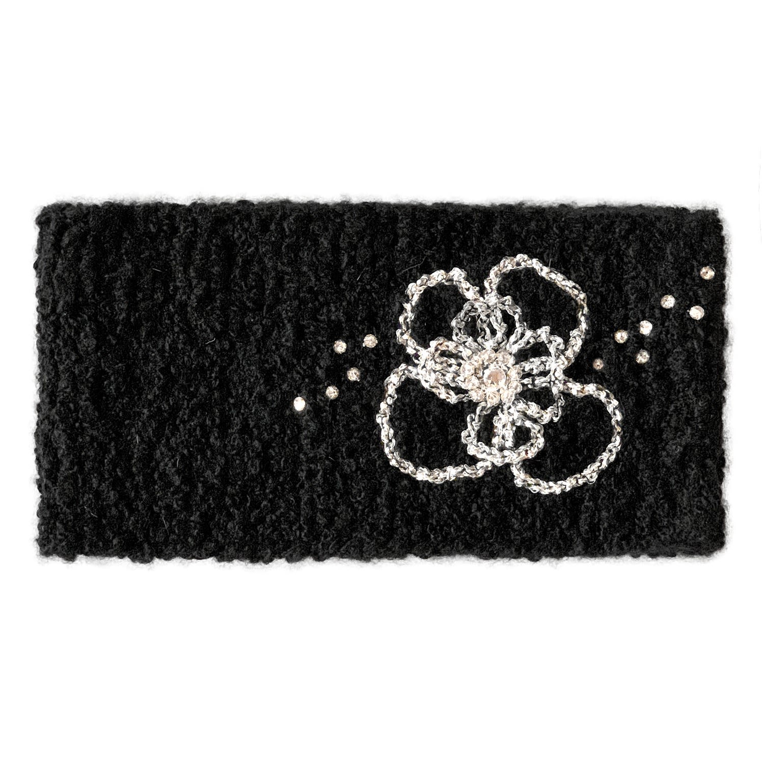 Women’s Camellia Hand-Knitted Cashmere Boucl Diadem In Black Grace Cashmere Zurich