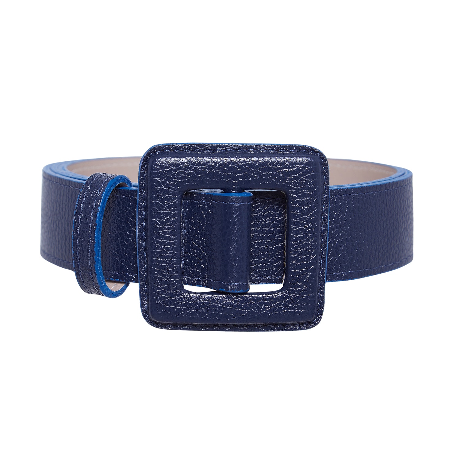 Women’s Mini Square Floater Buckle Belt - Navy Blue Medium Beltbe