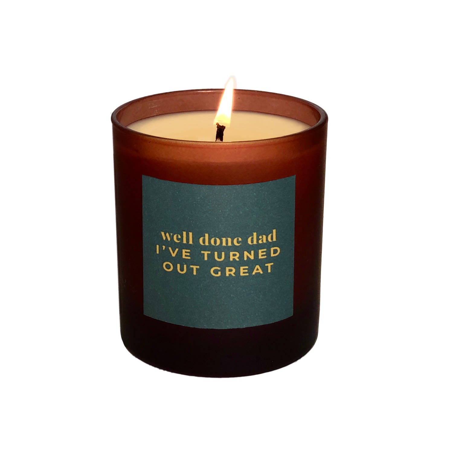 Green Well Done Dad Candle - Kefi Midi Refillable Candle Little Karma Co. Ltd