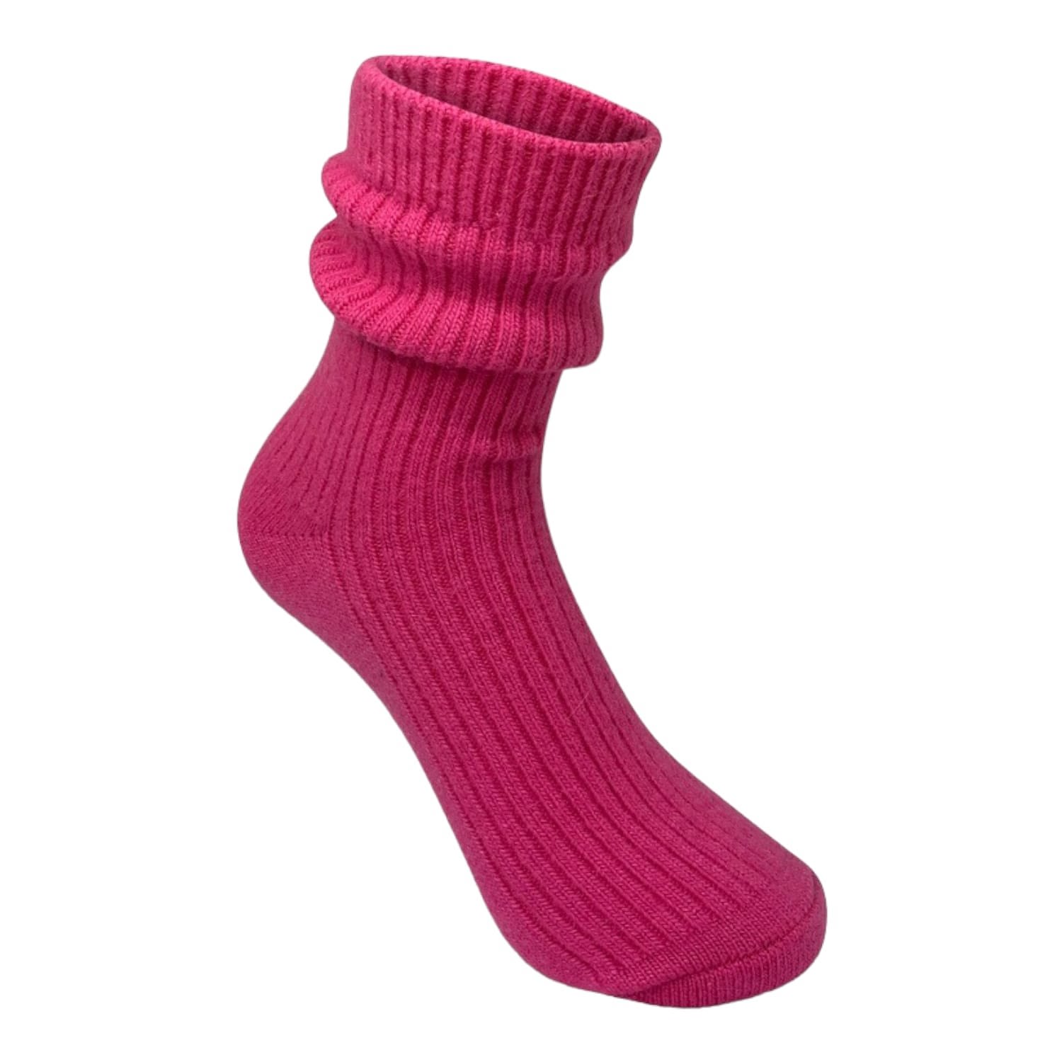 High Heel Jungle By Kathryn Eisman Women's Pink / Purple Cashmere Sock - Hot Pink In Pink/purple
