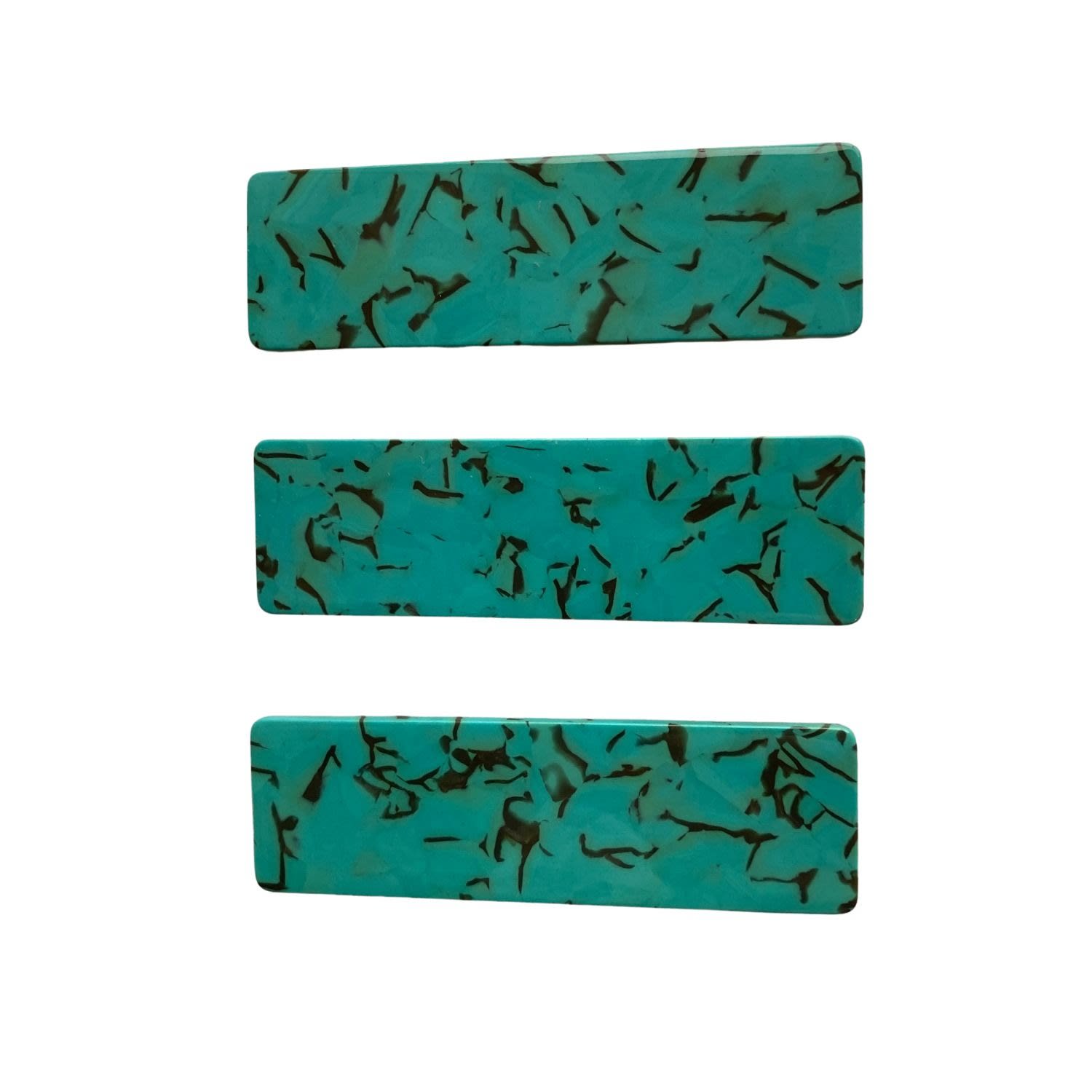 Women’s Green Hair Clip Trio In Turquoise One Size Closet Rehab