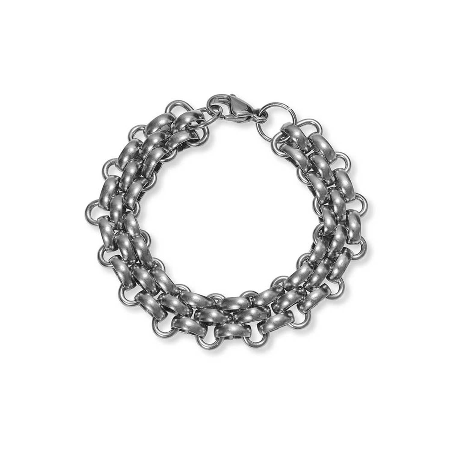 A Weathered Penny Women's Silver Knit Bracelet