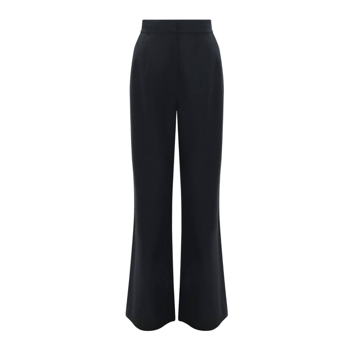 Extra Tall Black Linen Trousers - Straight, High-Waisted & Adjustable, KK