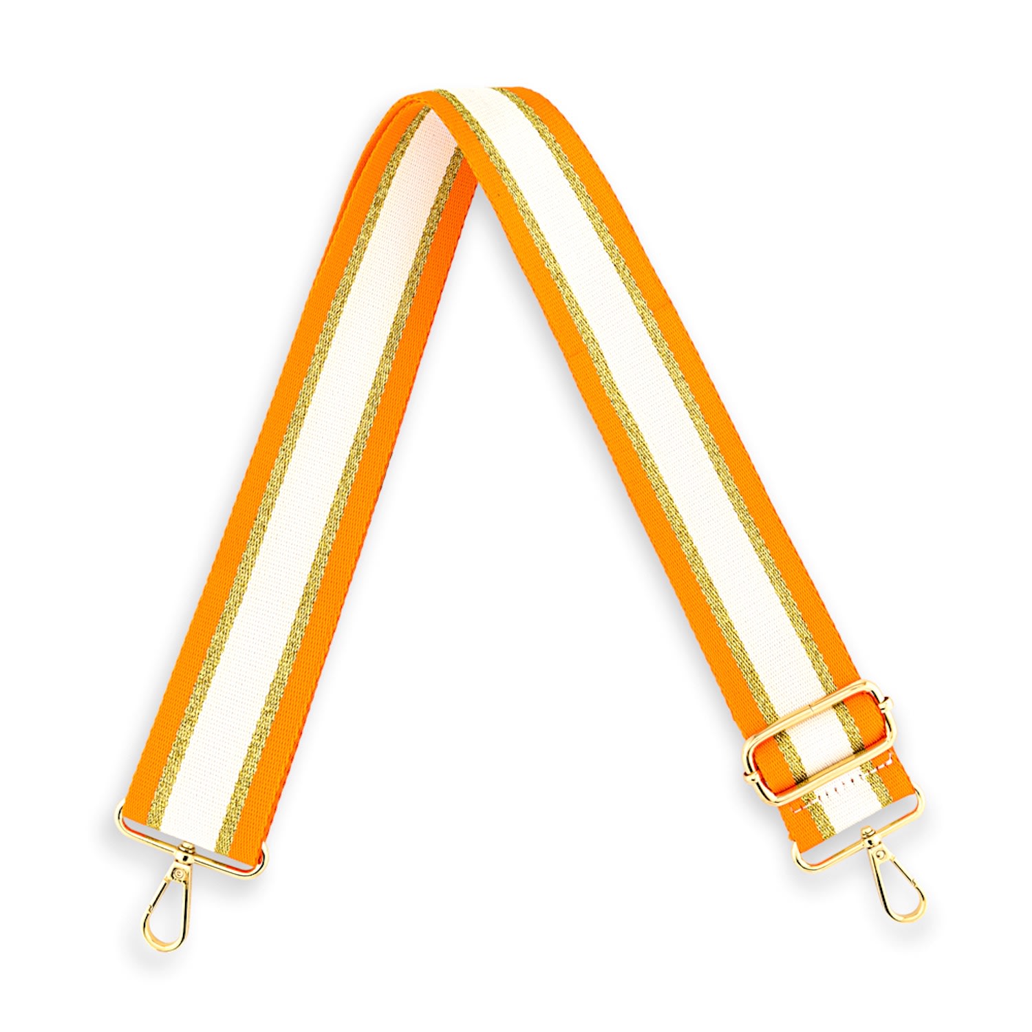 Jlr London Women's Yellow / Orange Luxe Orange Georgie Stripe Bag Strap In Yellow/orange