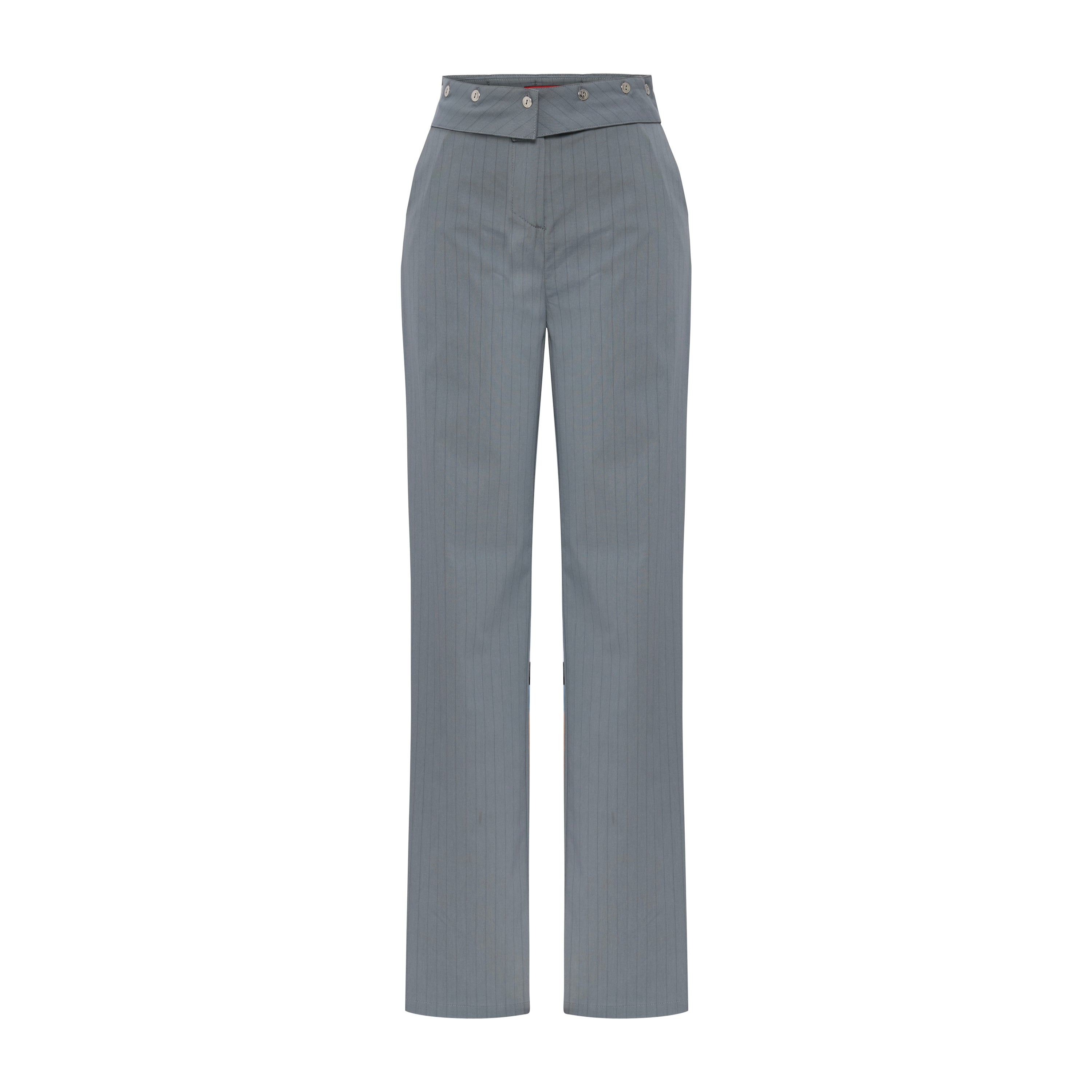 Pcfg Women's Grey Woven Pant With Metal Button In Gray