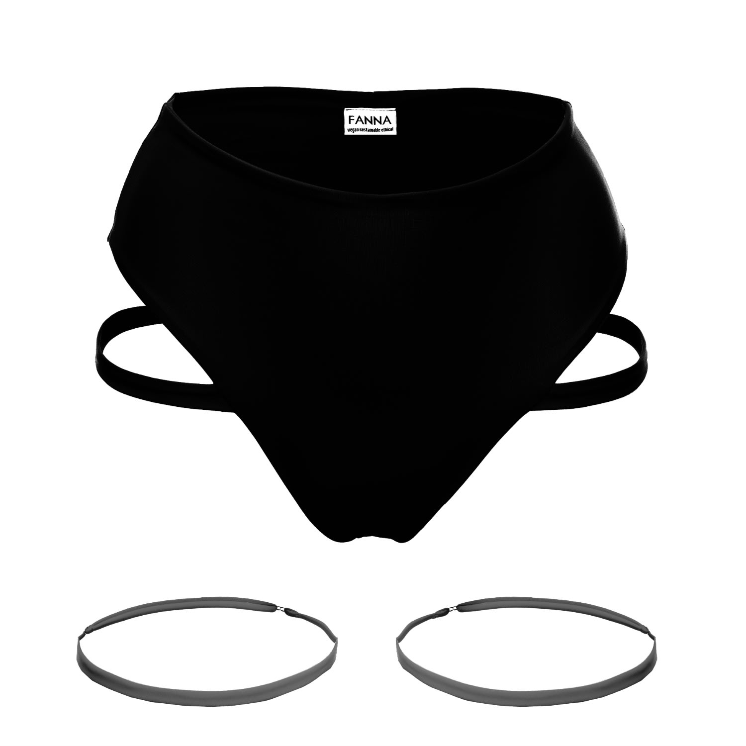 Women’s Flow Bottom - Black Extra Small Fanna - the Brand for Conscious Women