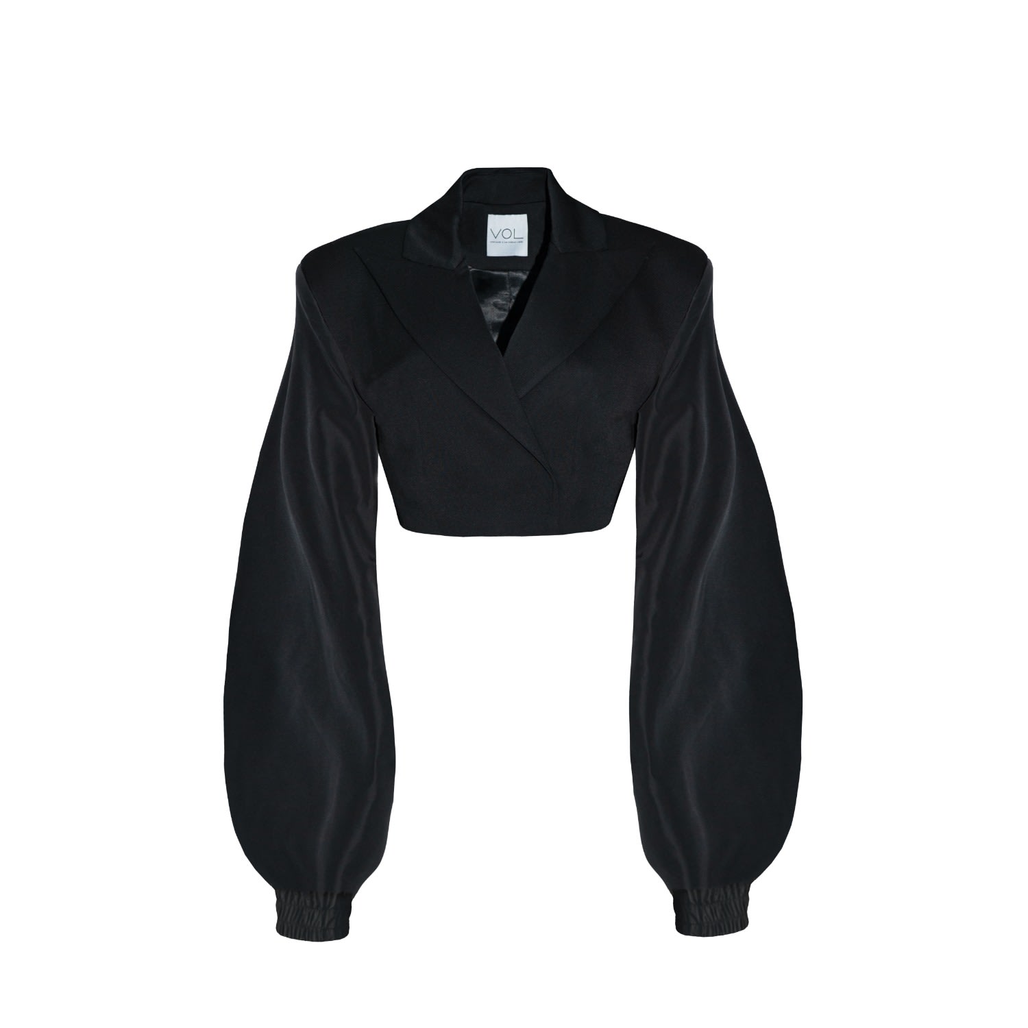 Vestiaire D'un Oiseau Libre Women's Black Cropped Hybrid Jacket