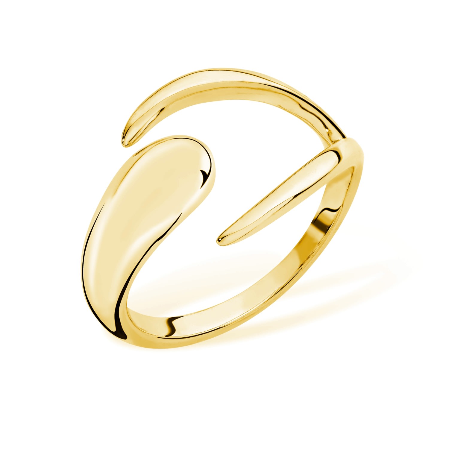 Lucy Quartermaine Women's Open Luna Ring Gold Vermeil
