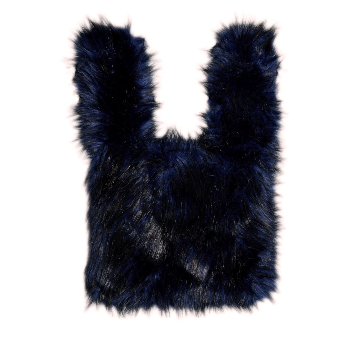 Love And Nostalgia Women's Blue Frankie Fur Bag - Navy