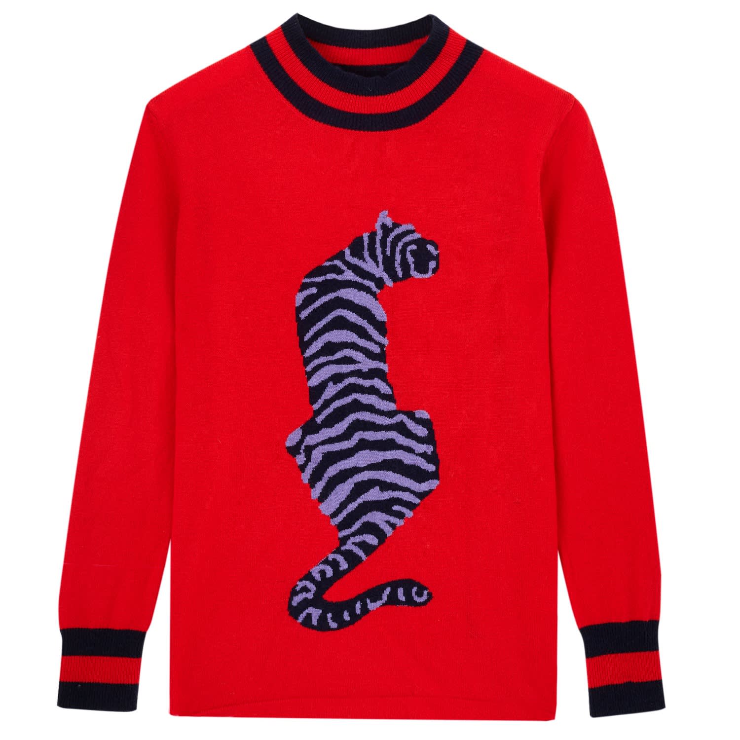 red tiger sweater