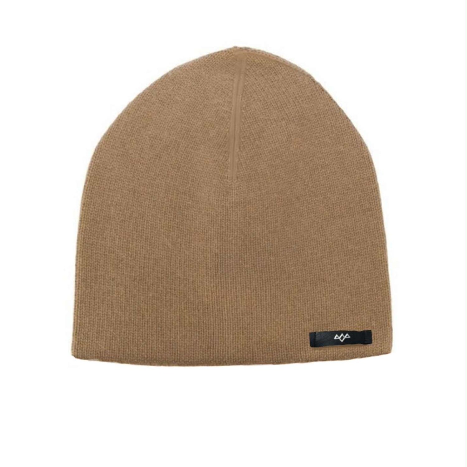 Laura Daili Women's Brown / Neutrals Camel Wool Blend Beanie Cap