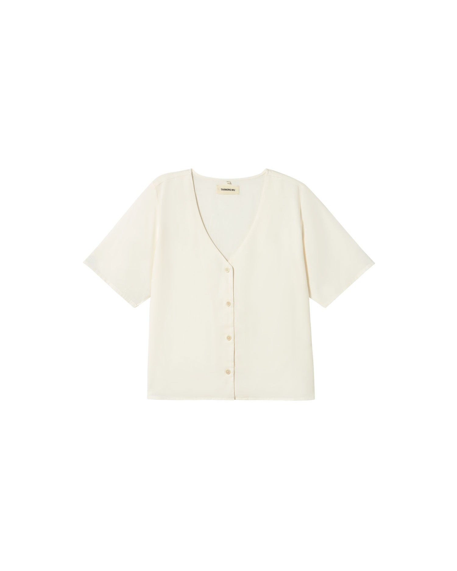 Thinking Mu Women's White Hemp Blouse Libelula In White