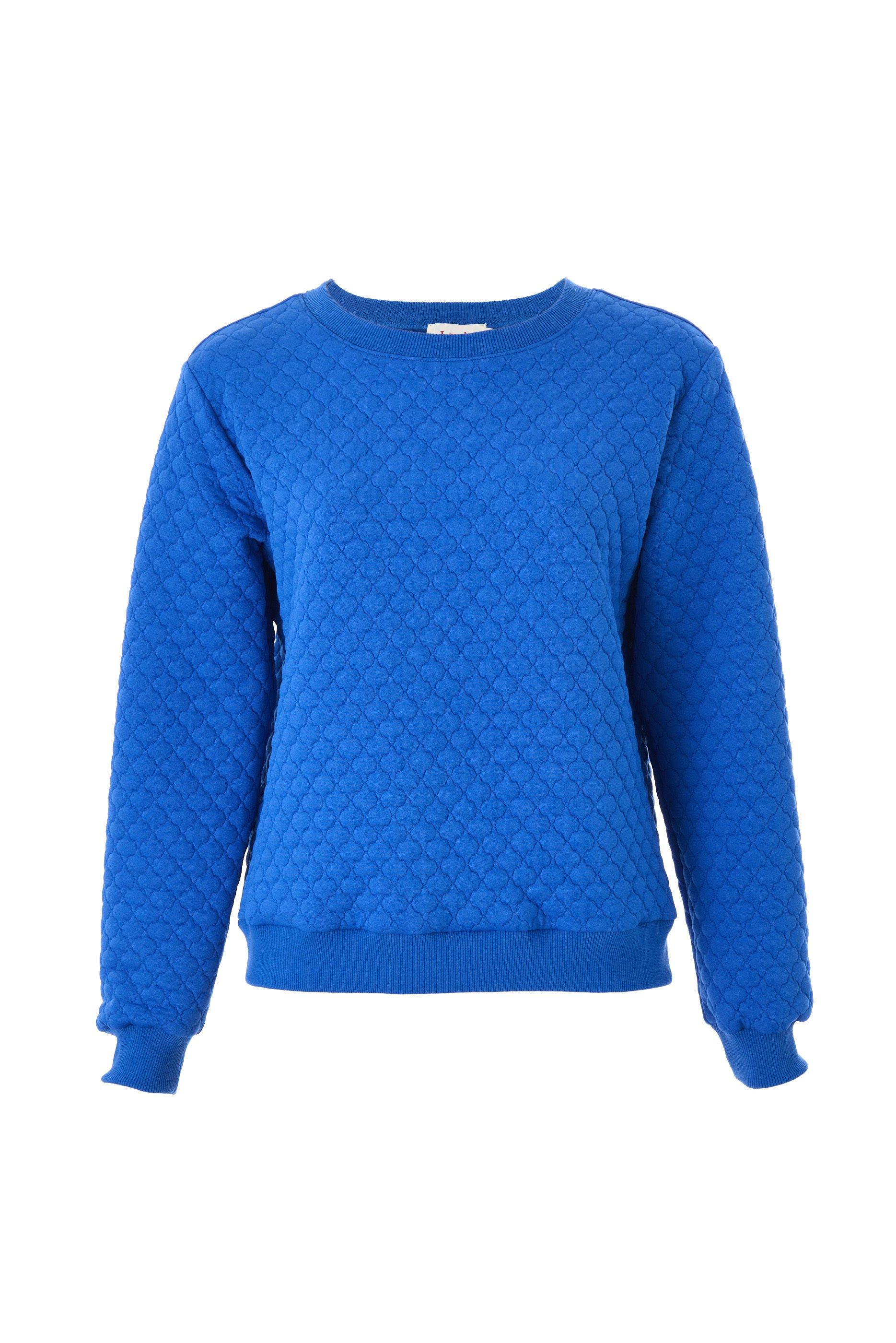 Louche Women's Jan Tile Quilted Sweatshirt - Blue In Blue
