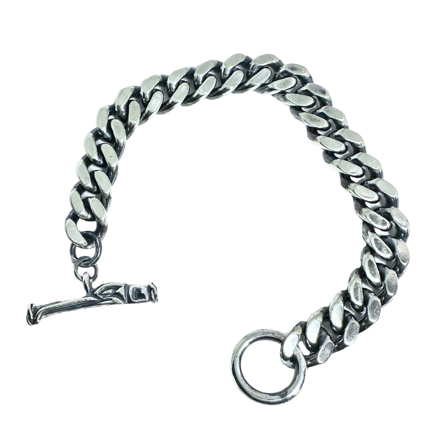 Tg-jewellery By Tamara Gervasio Men's Silver Celtic Bird Curb Chain Bracelet