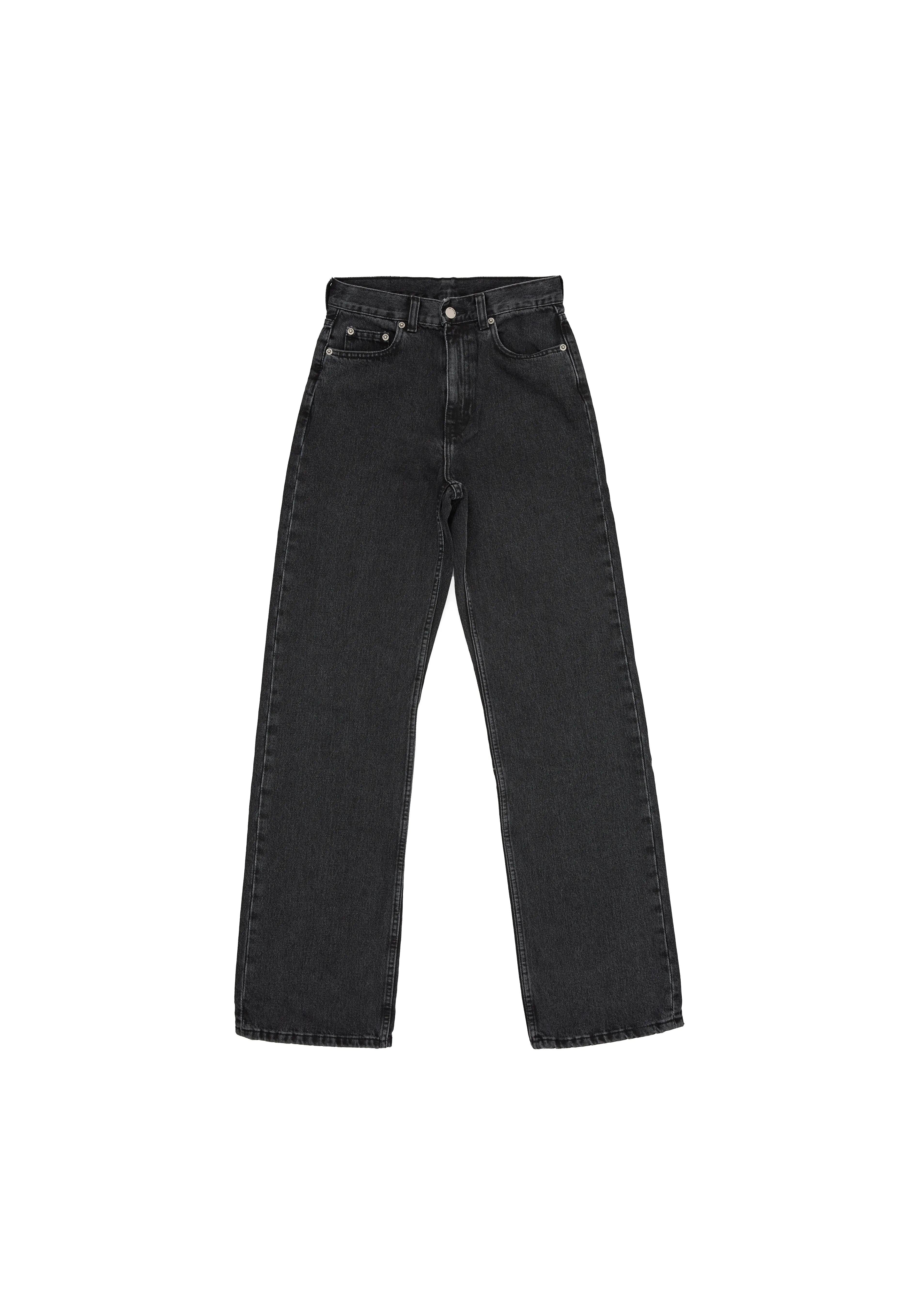 Dr Denim Echo High Straight - Retro Black In Black