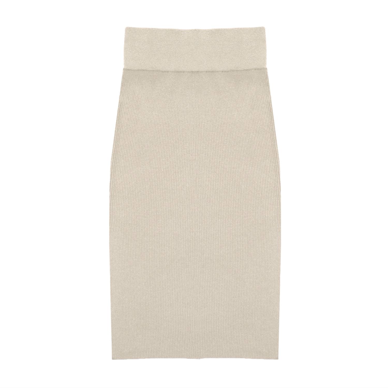 Zenzee Women's Neutrals Cashmere Midi Knit Skirt - Natural Oat