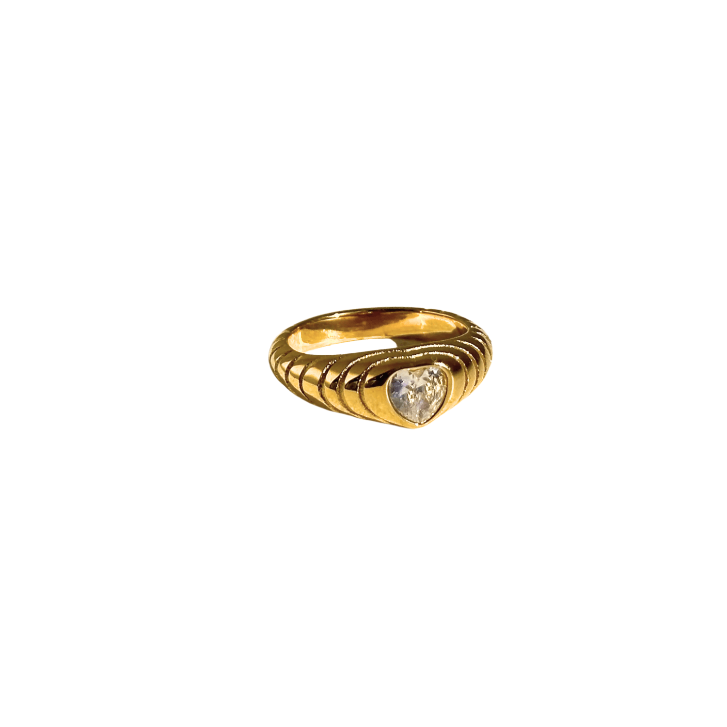Decolet The Label Women's Gold Zircon Heart Ring