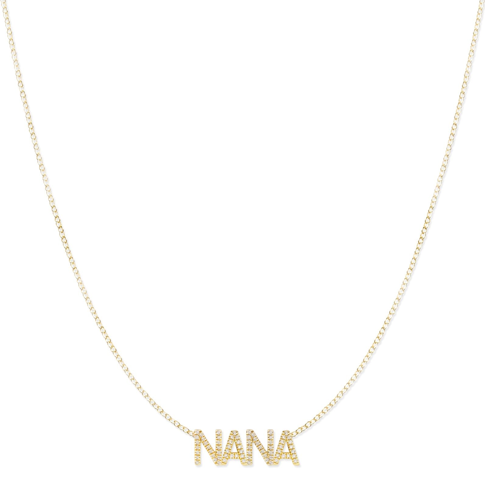 Maya Brenner Women's Pavé Nana Necklace -  Yellow Gold In Gold