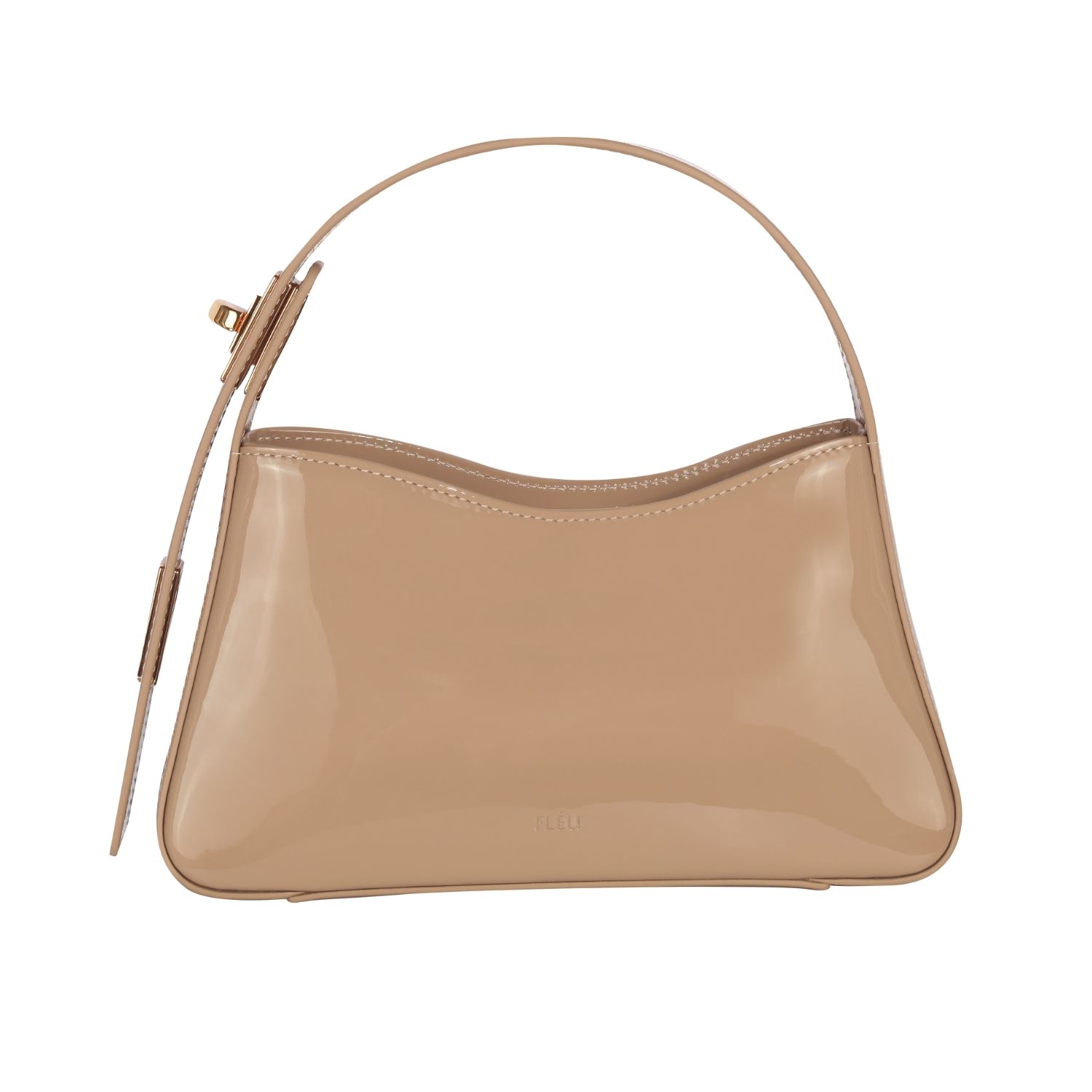 Fleu Women's Neutrals Pont Fléu Patent Beige Handle Bag