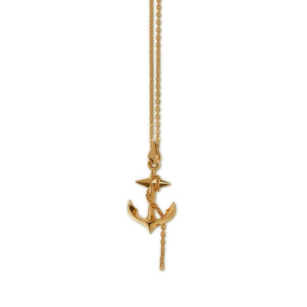 Gucci Black Sea Gold Anchor Pendant In Anchor