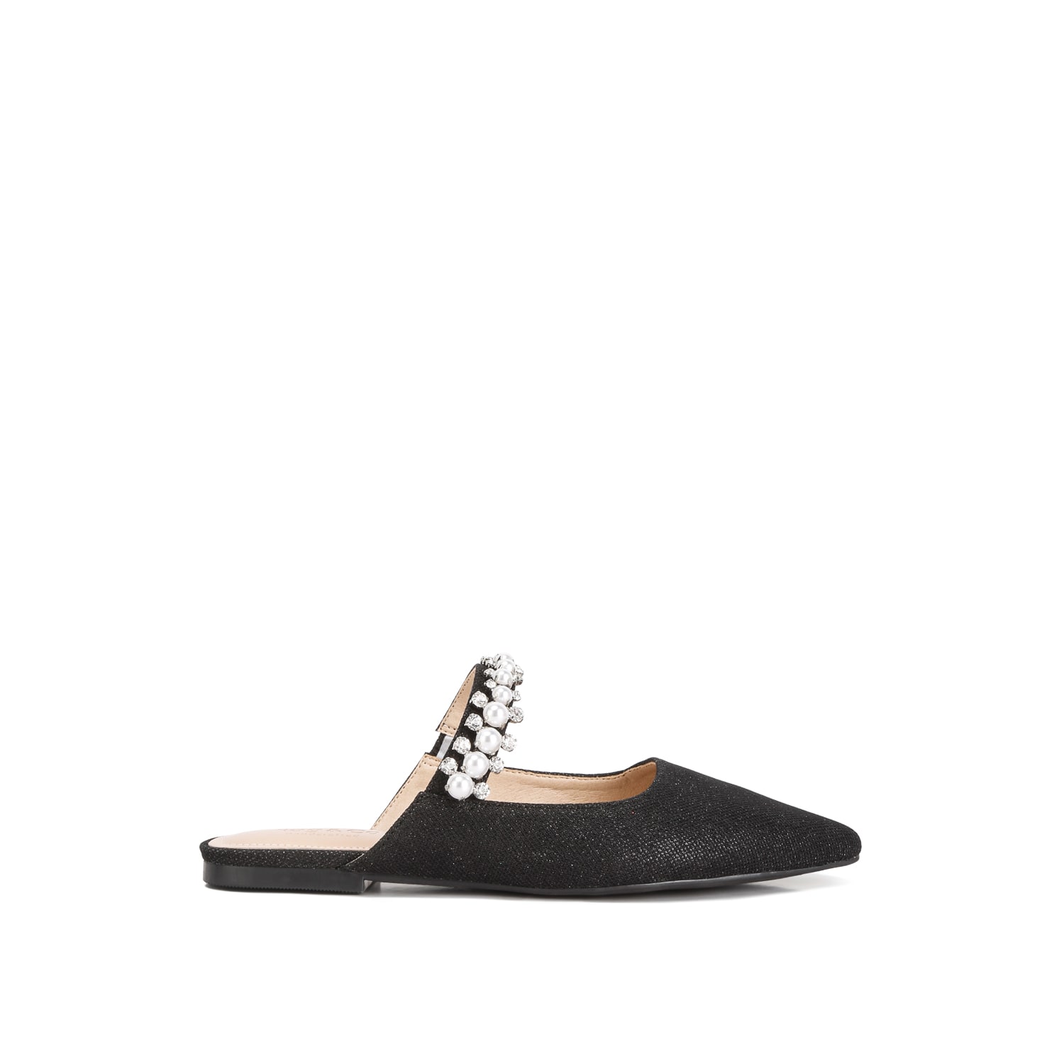Rag & Co Women's Geode Pearl Embellished Slip On Mules In Black In Black