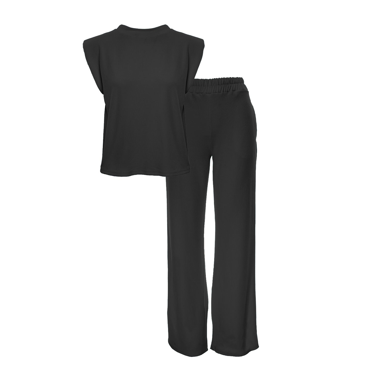 Bluzat Black Matching Set In Black