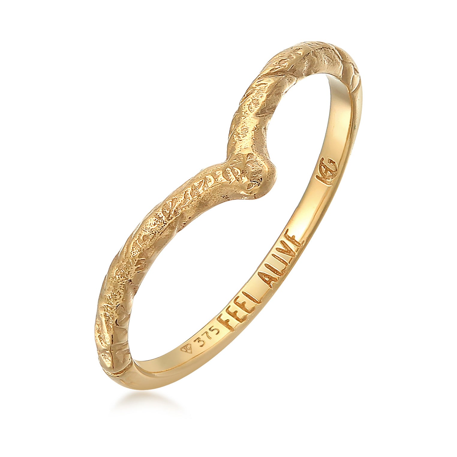 Women’s Feel Alive Solid Gold Ring Haze & Glory