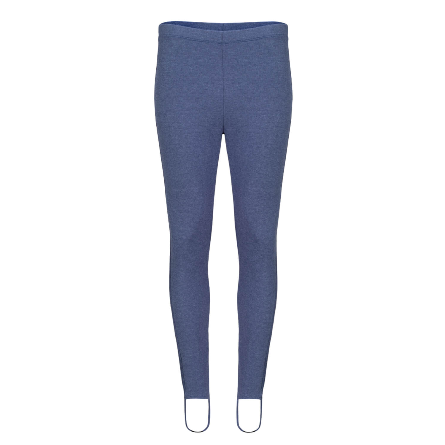 Oh!zuza Night&day Women's Stirrup Leggings - Cotton - Blue Melange In Blue