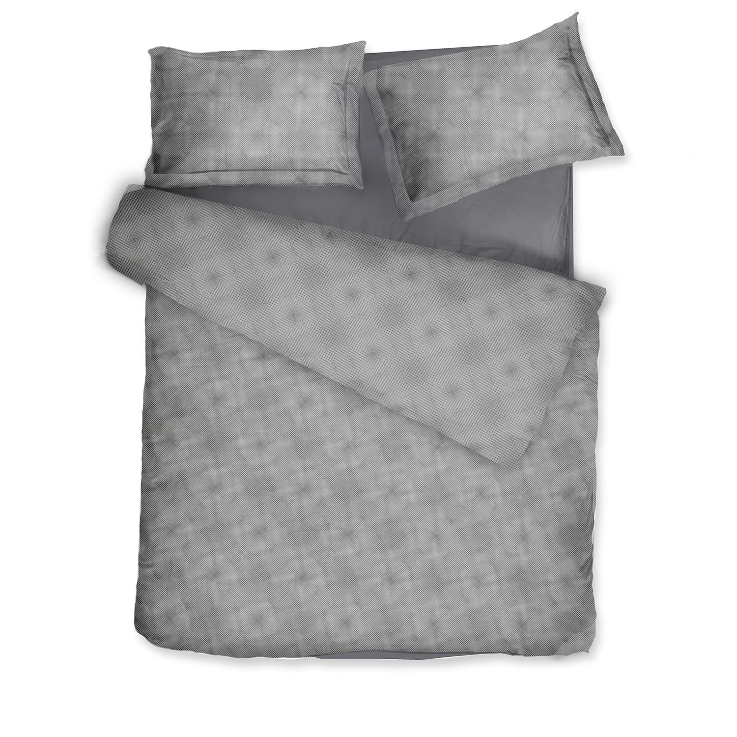 Decoflux Home Sateen Bed Linen Set Mirage Grey Uk King, Us Queen