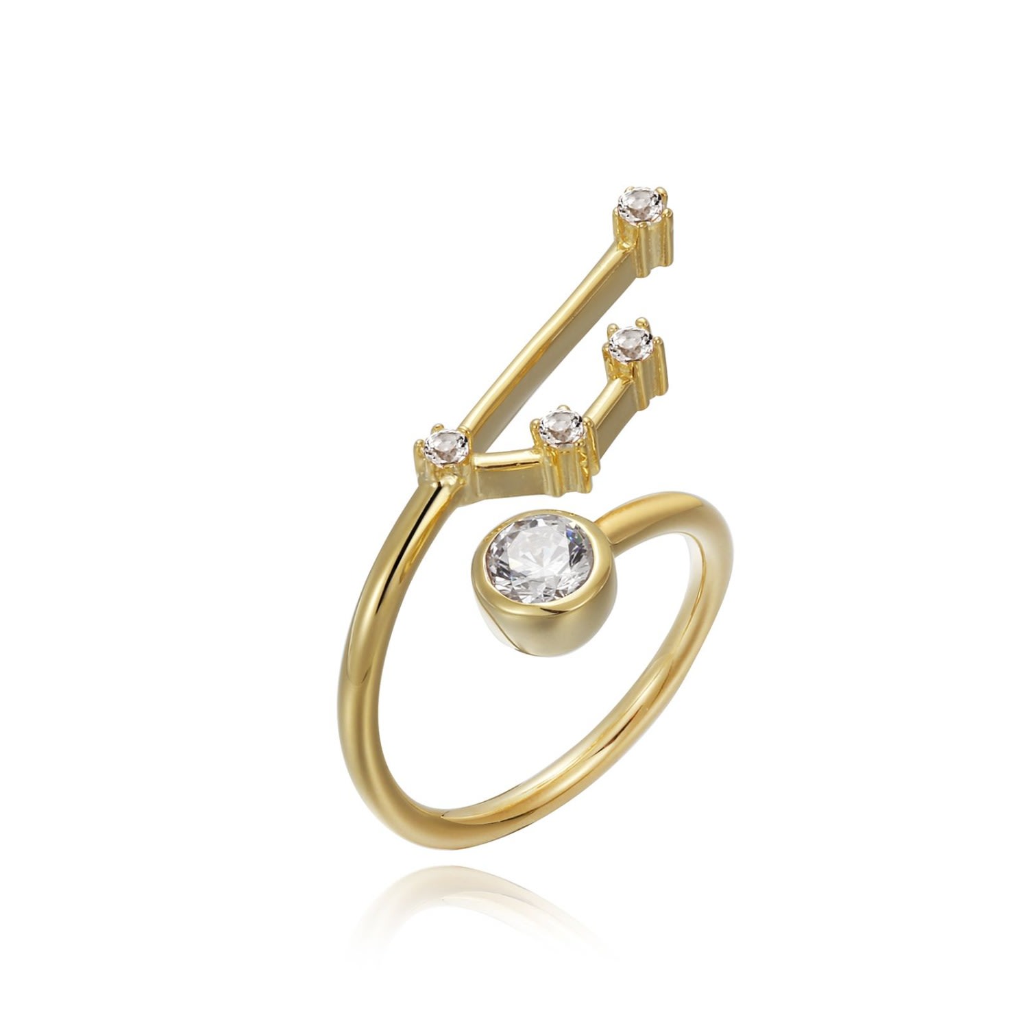 Women’s Gold Aries Constellation Ring Kathryn New York