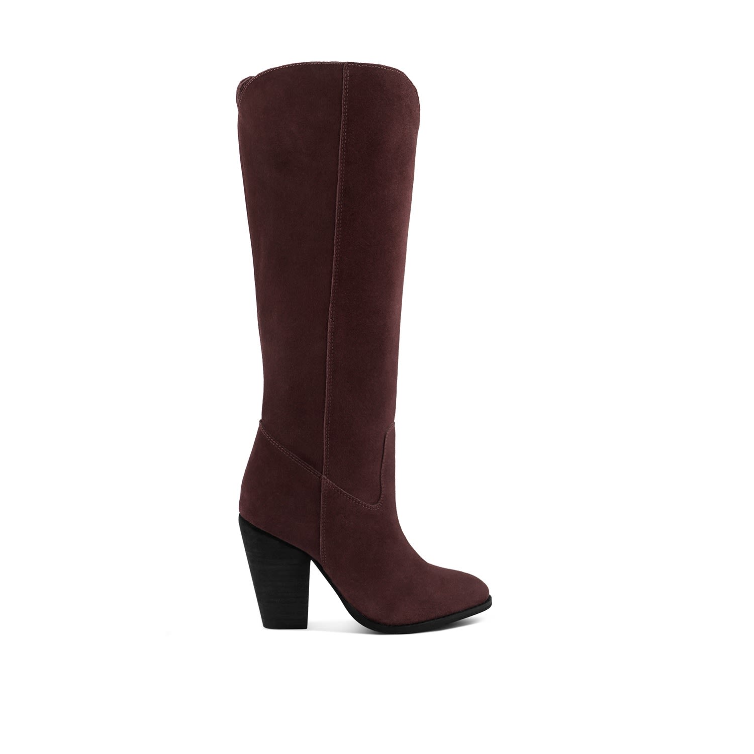 Women’s Red Great-Storm Burgundy Suede Leather Calf Boots 3 Uk Rag & Co.