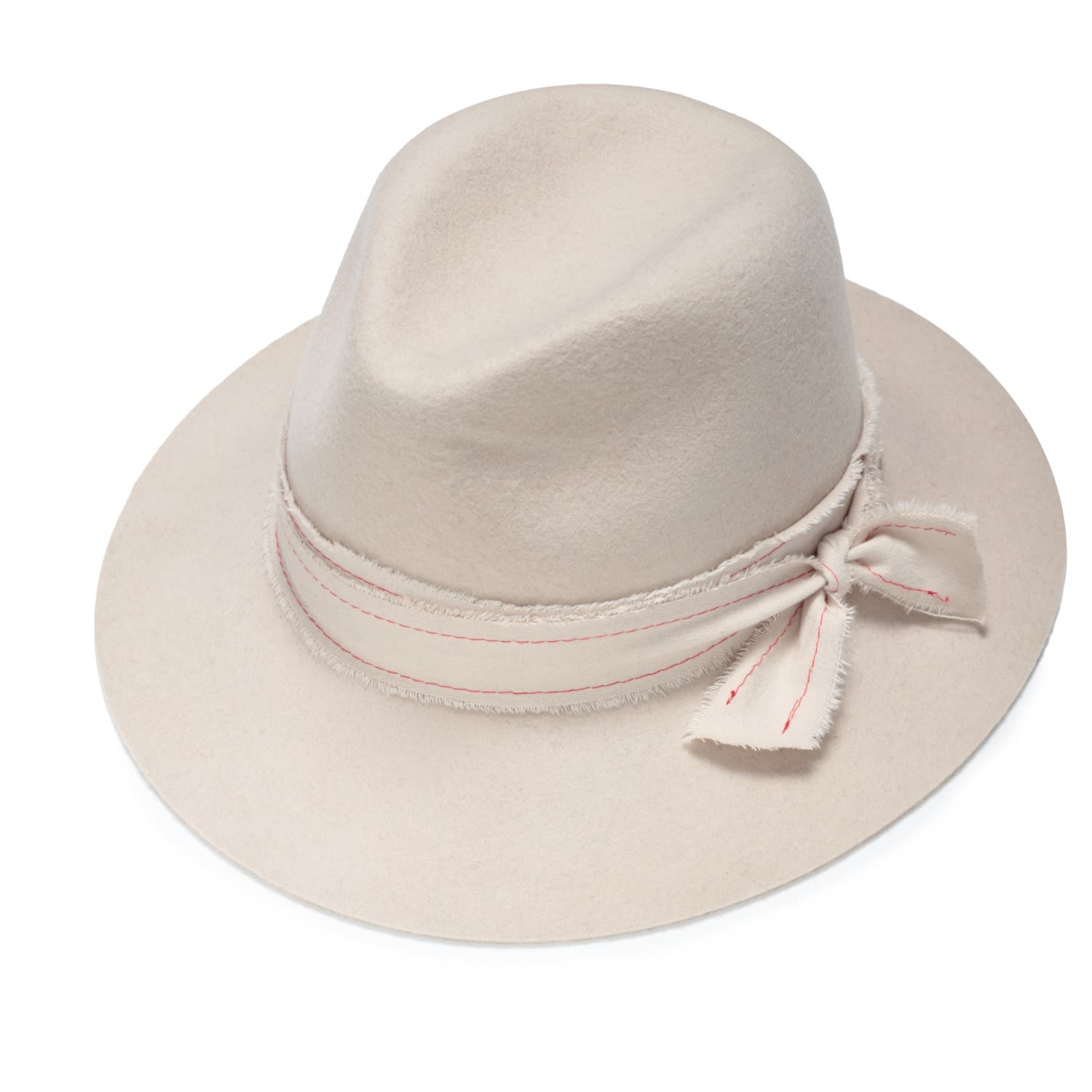 Women’s White Ivory Felt Fedora Hat 55Cm Justine Hats