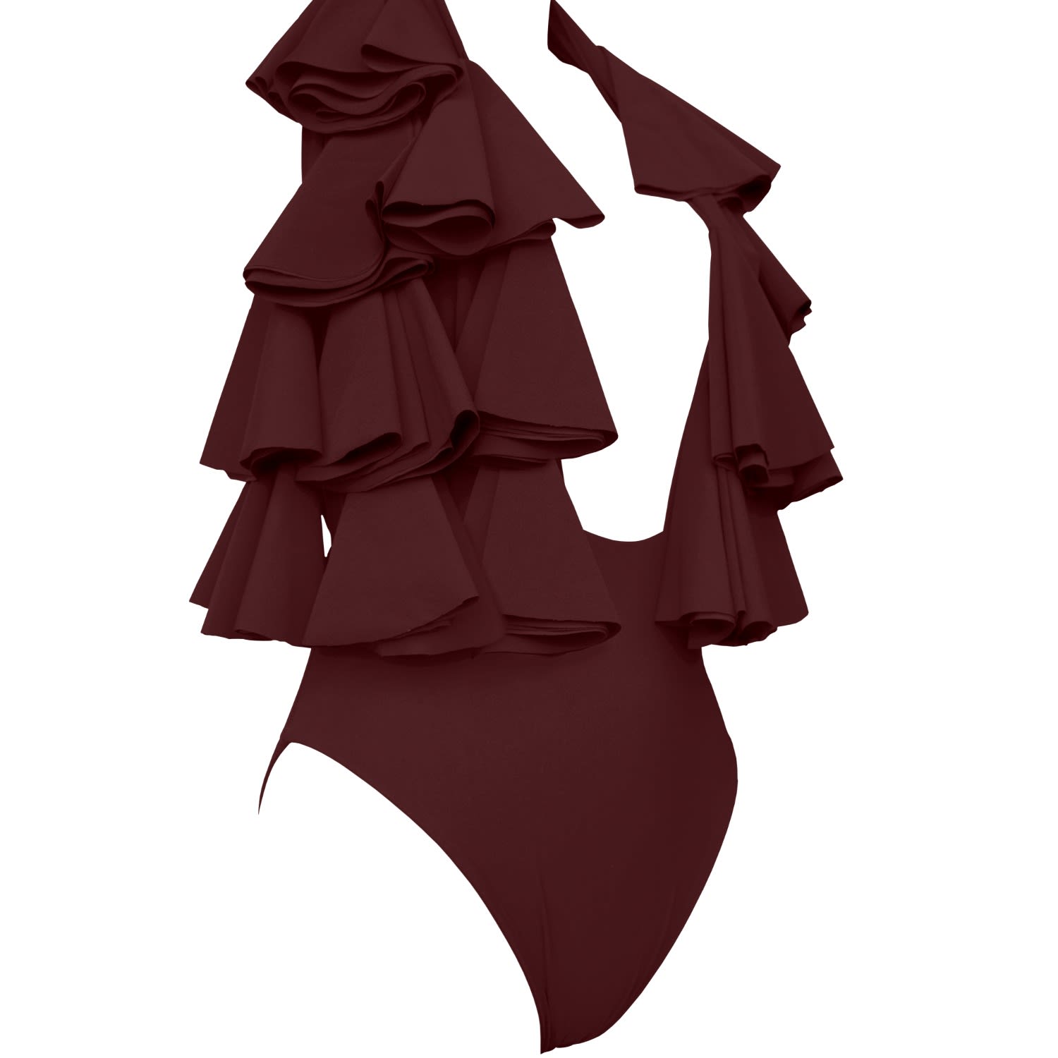 Aura One Piece Swimsuit In Burgundi Red Antoninias Wolf Badger