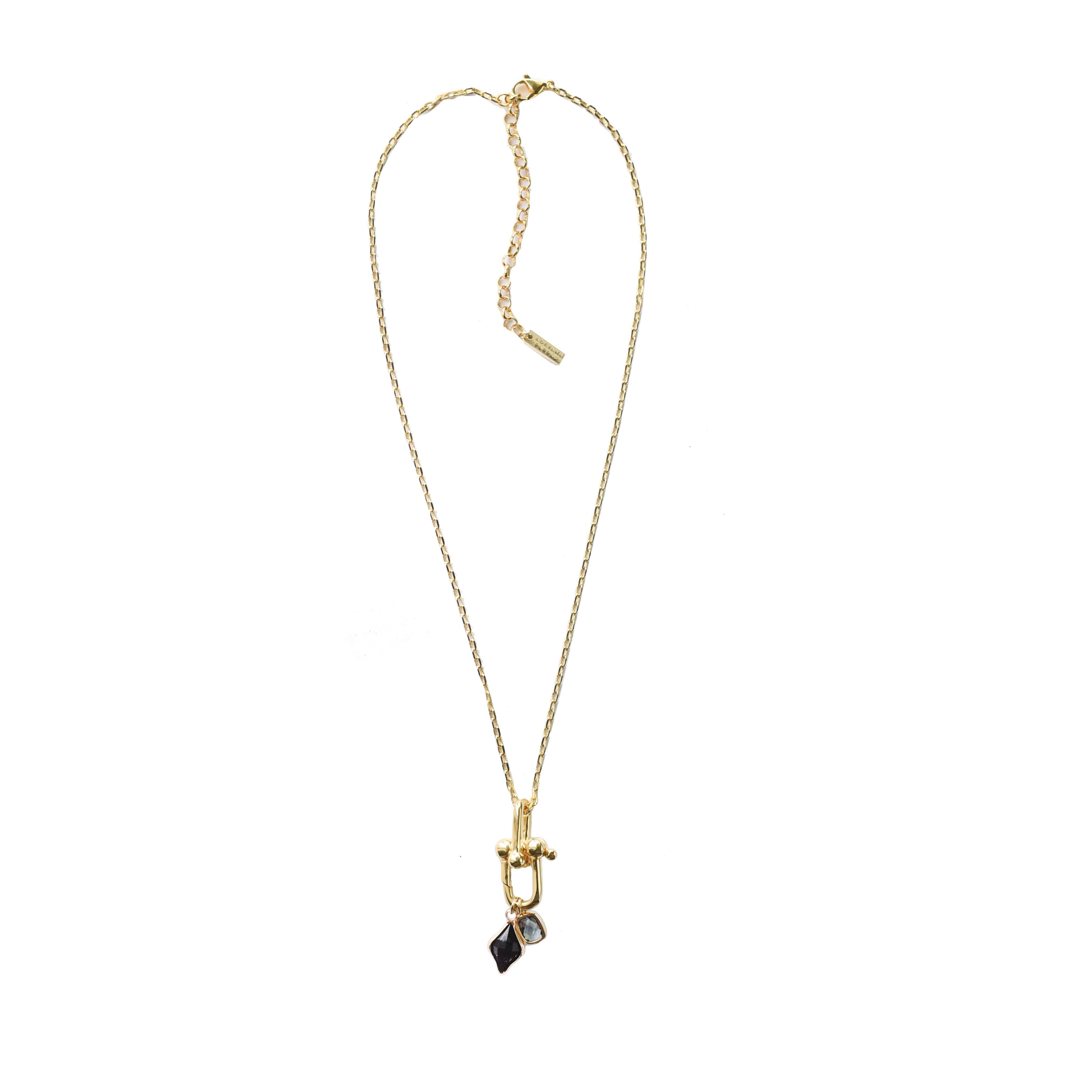 Adriana Pappas Designs Women's Gold Selina Drop Necklace - Black In Gold