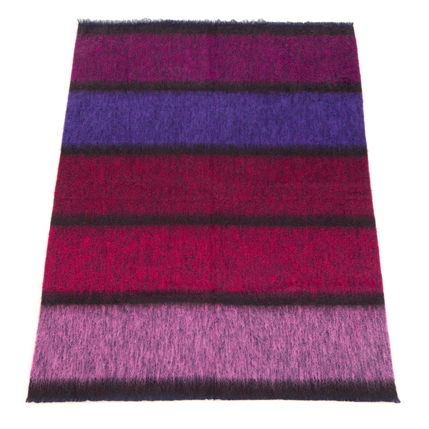 Eliská Pink / Purple Large Mohair Prism Throw In Rossetti