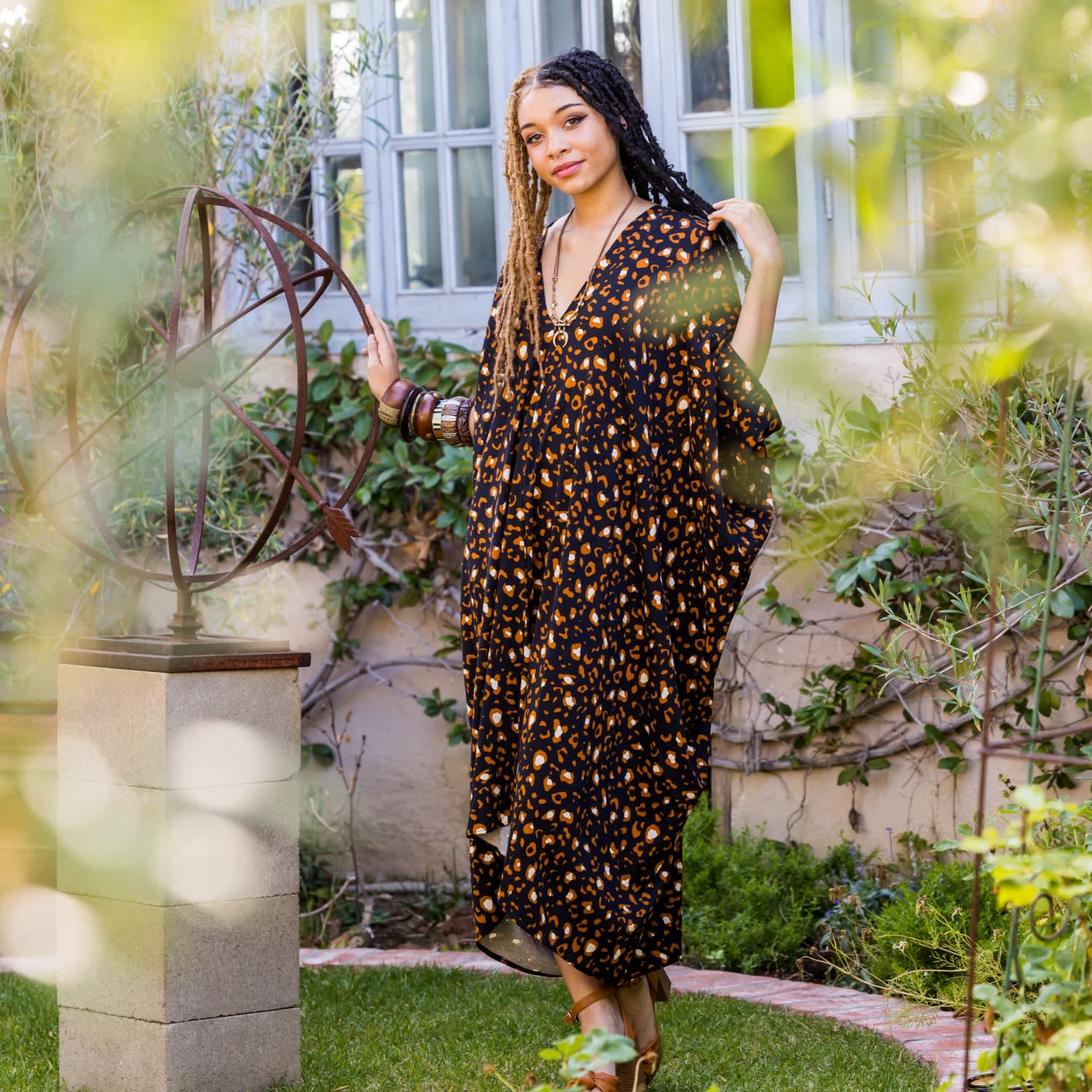 Brownie Leopard Petite Caftan, Jennafer Grace