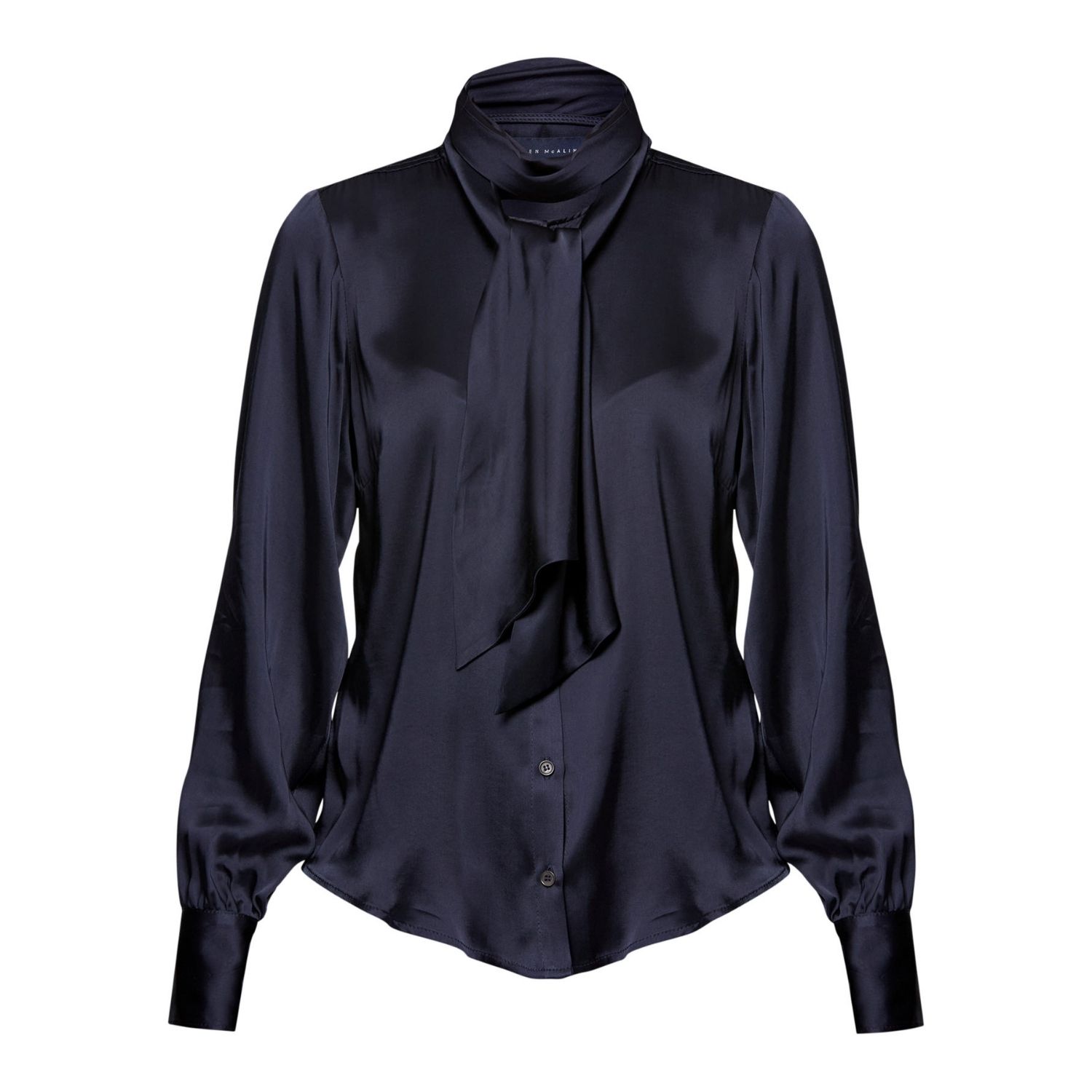 Helen Mcalinden Women's Blue Anastasia Navy Pussybow Blouse In Blue